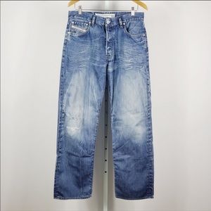 DIESEL Distressed Kratt Jeans wash  blue Sz 34